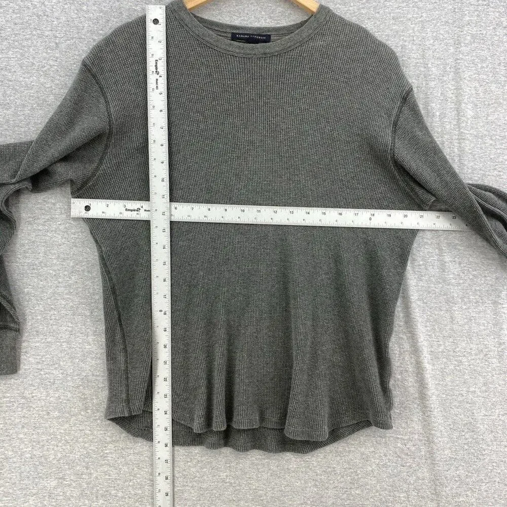 Banana Republic Sweater Mens Large Gray Long Sleeve Top Pullover Crew Neck
